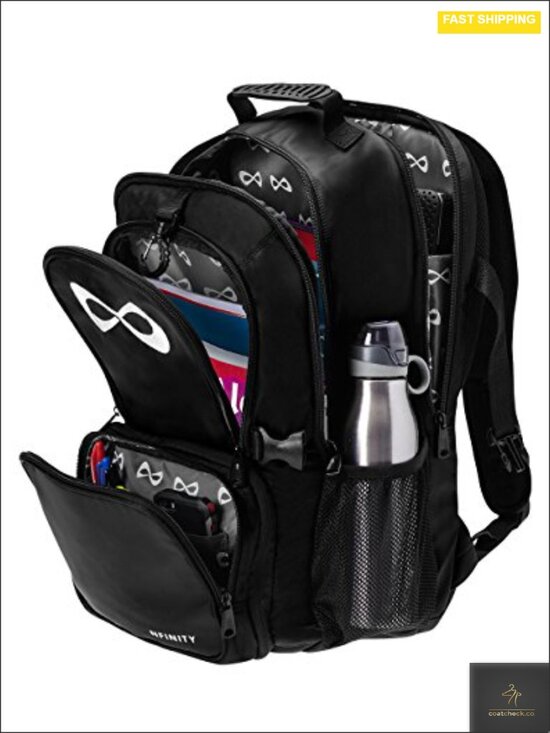 Nfinity Classic Cheer Backpack with Detachable Pouch - Durable Sports Backpack